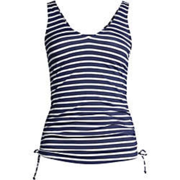 Women's Chlorine Resistant Adjustable Underwire Tankini Swim Top - Picture 1 of 4